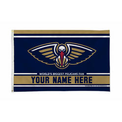 Rico Industries NBA Basketball New Orleans Pelicans  Personalized 3' x 5' Banner Flag
