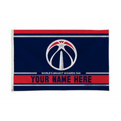Rico Industries NBA Basketball Washington Wizards  Personalized 3' x 5' Banner Flag