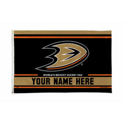 Rico Industries NHL Hockey Anaheim Ducks  Personalized 3' x 5' Banner Flag