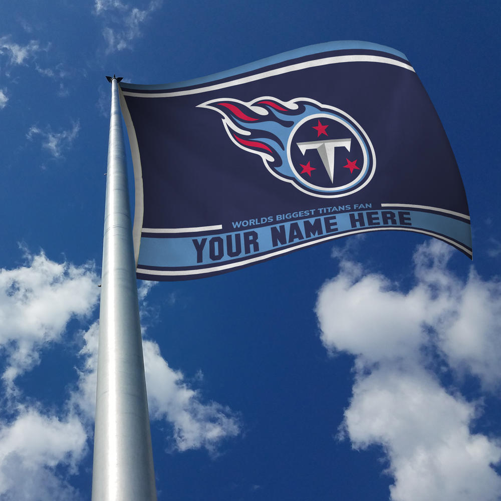 Rico Industries NFL Football Tennessee Titans  Personalized 3' x 5' Banner Flag