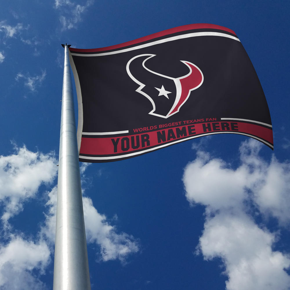 Rico Industries NFL Football Houston Texans  Personalized 3' x 5' Banner Flag