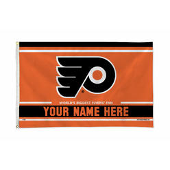 Rico Industries NHL Hockey Philadelphia Flyers  Personalized 3' x 5' Banner Flag