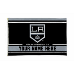 Rico Industries NHL Hockey Los Angeles Kings  Personalized 3' x 5' Banner Flag