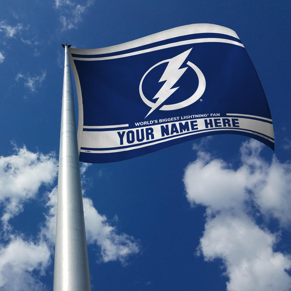 Rico Industries NHL Hockey Tampa Bay Lightning  Personalized 3' x 5' Banner Flag