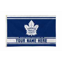 Rico Industries NHL Hockey Toronto Maple Leafs  Personalized 3' x 5' Banner Flag