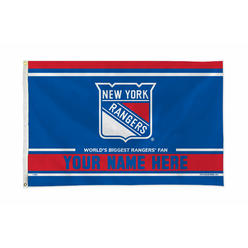 Rico Industries NHL Hockey New York Rangers  Personalized 3' x 5' Banner Flag