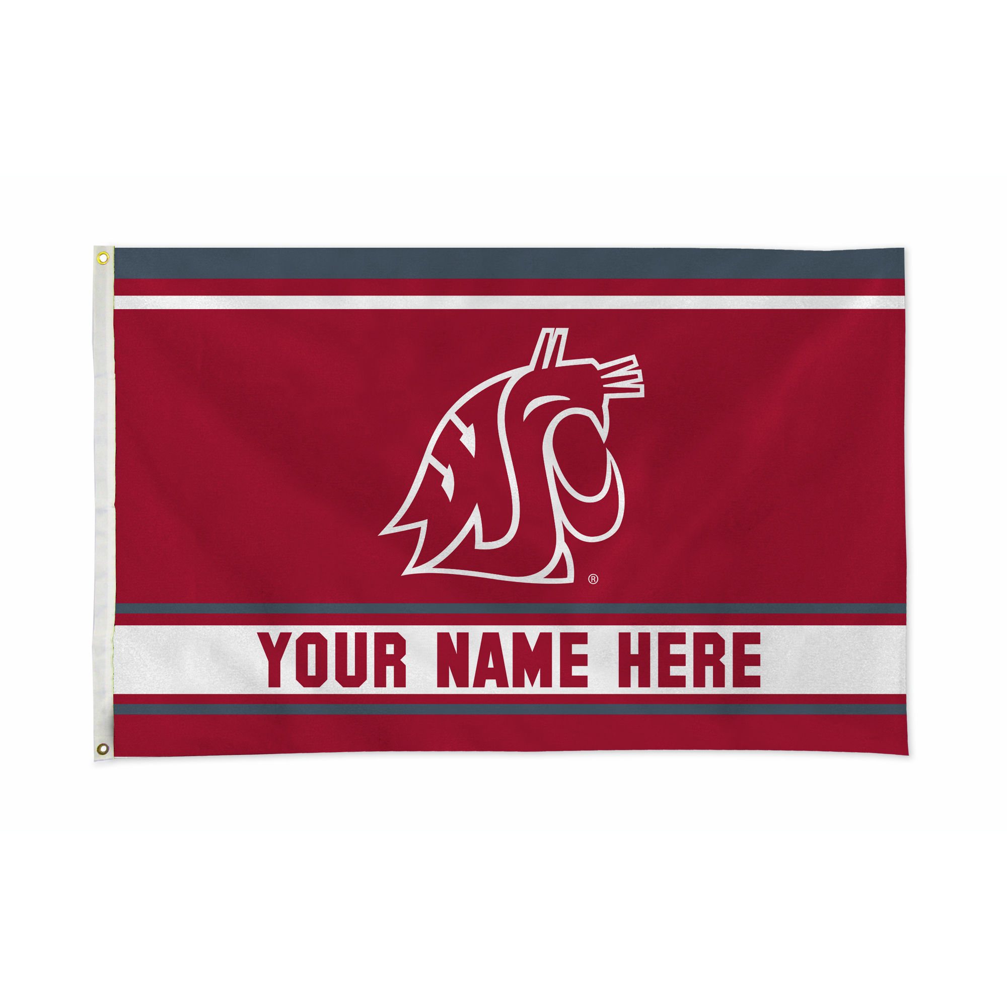 Rico Industries NCAA  Washington State Cougars - WSU  Personalized 3' x 5' Banner Flag