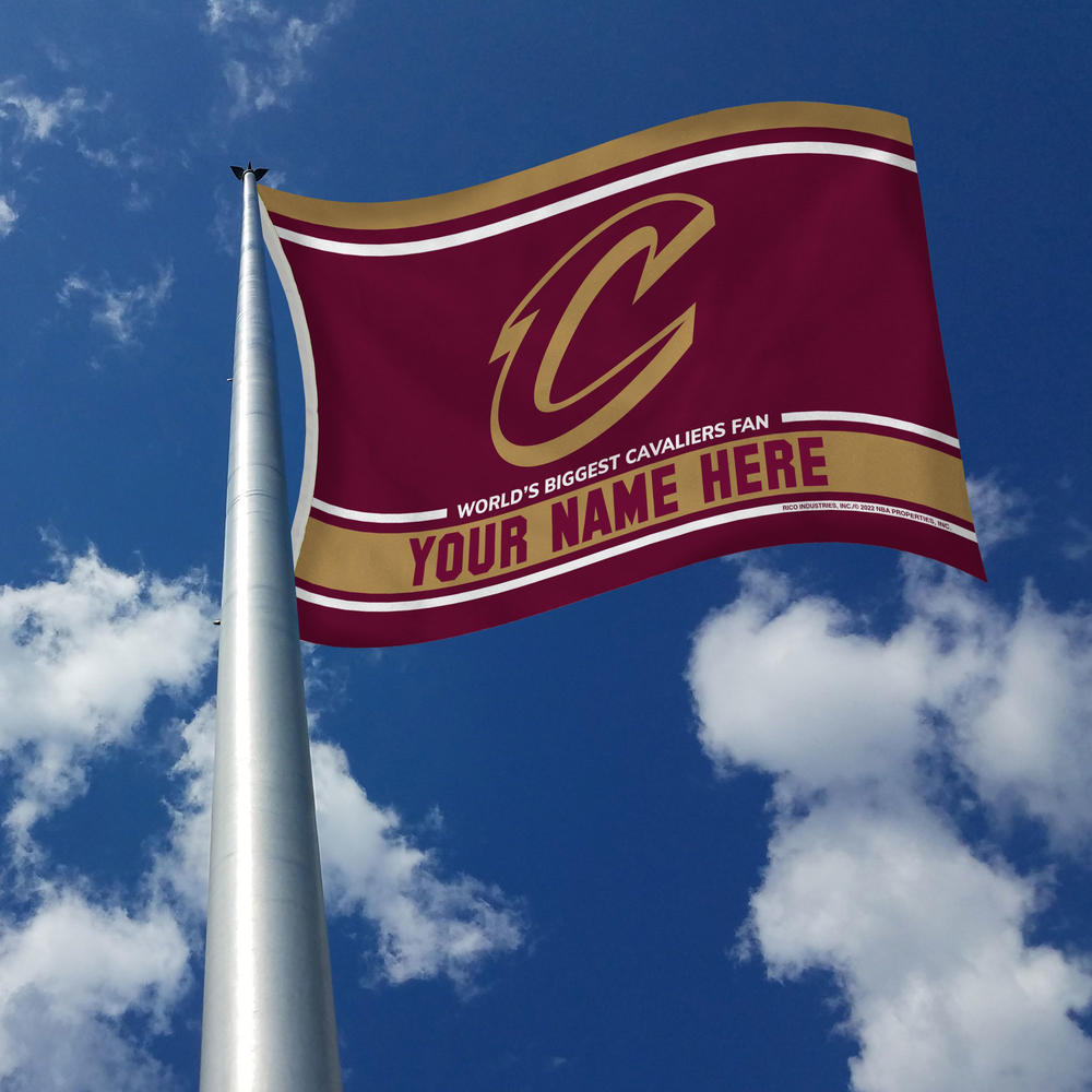 Rico Industries NBA Basketball Cleveland Cavaliers  Personalized 3' x 5' Banner Flag