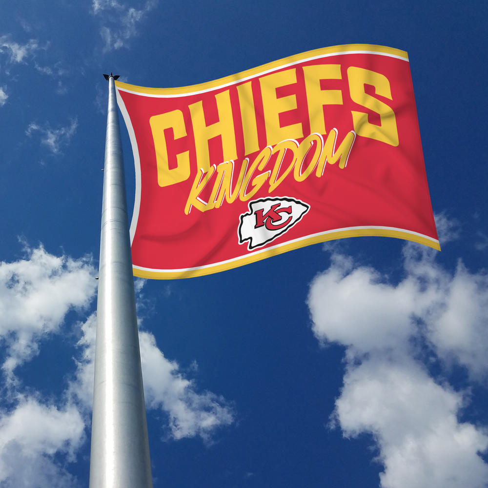 Rico Industries NFL Football Kansas City Chiefs Script 3' x 5' Banner Flag
