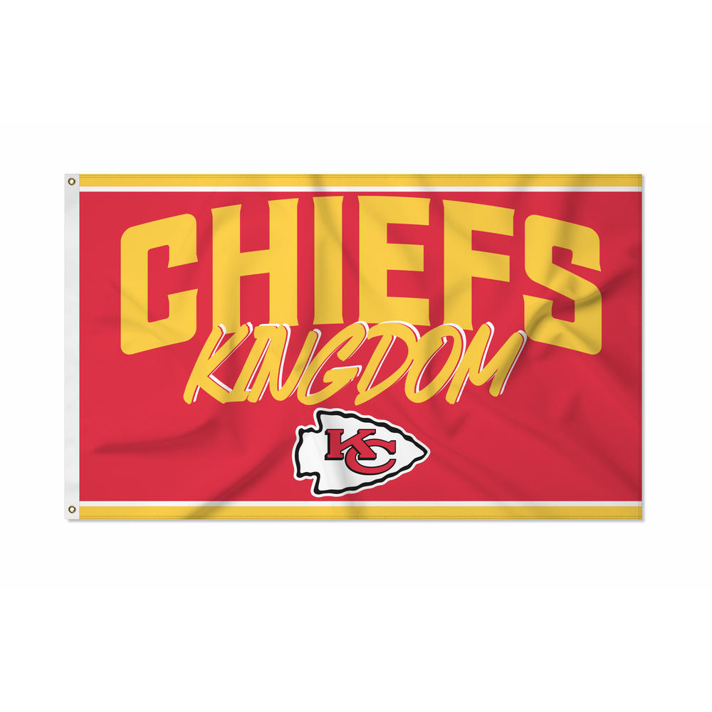 Rico Industries NFL Football Kansas City Chiefs Script 3' x 5' Banner Flag