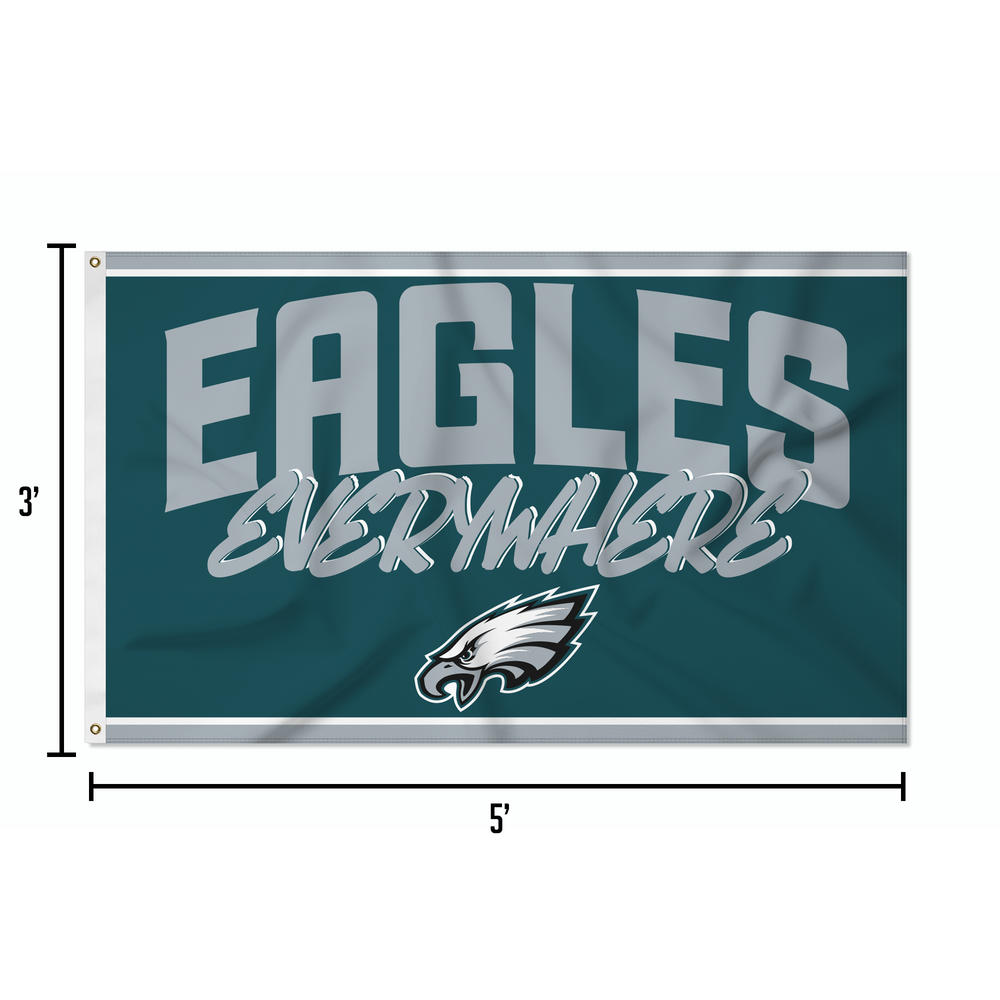 Rico Industries NFL Football Philadelphia Eagles Script 3' x 5' Banner Flag