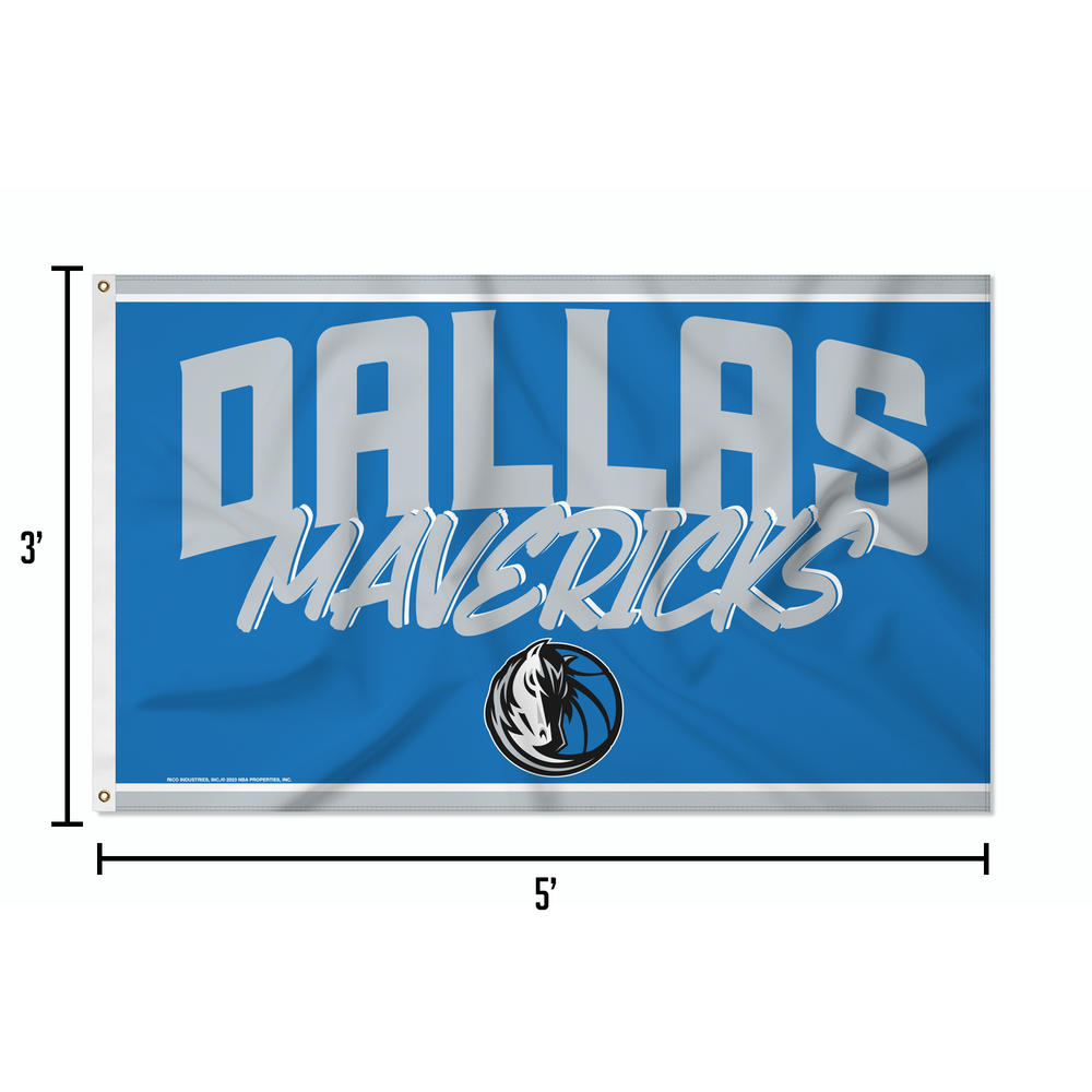Rico Industries NBA Basketball Dallas Mavericks Script 3' x 5' Banner Flag