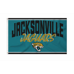 Rico Industries NFL Football Jacksonville Jaguars Script 3' x 5' Banner Flag