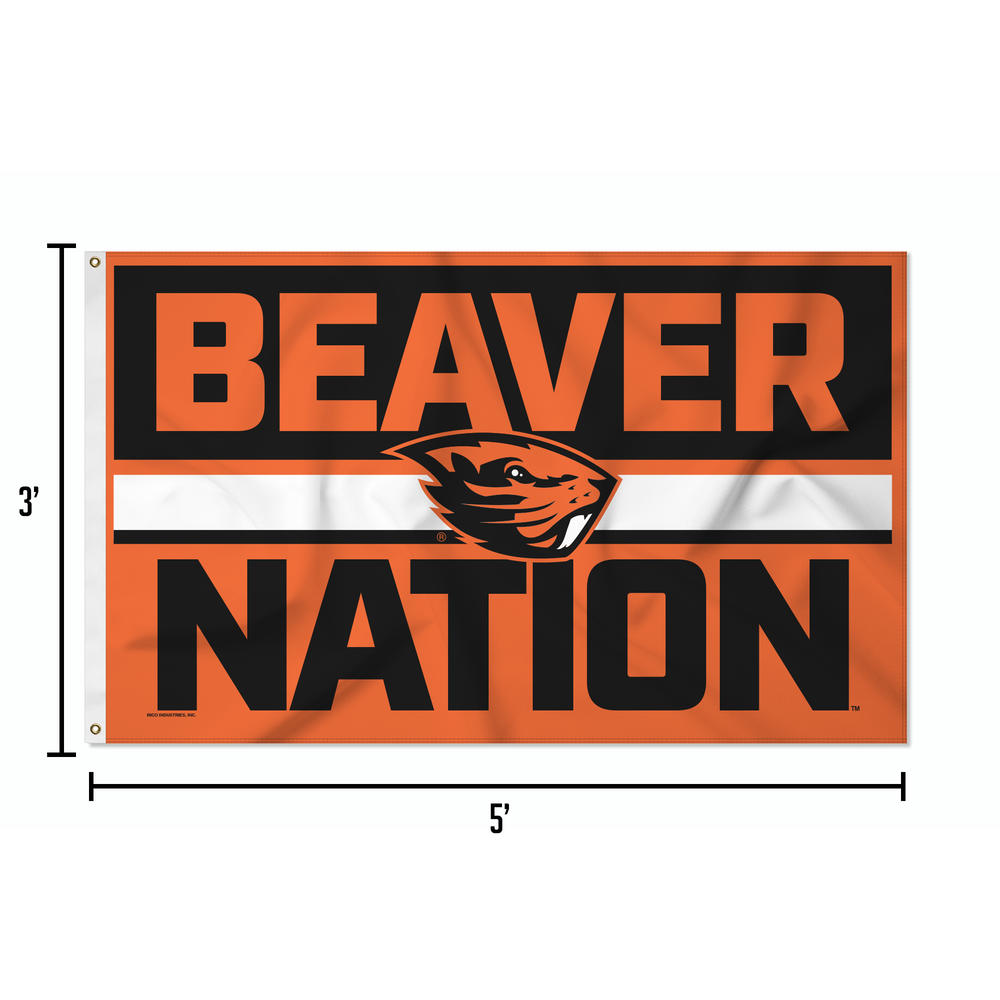 Rico Industries NCAA  Oregon State Beavers Bold 3' x 5' Banner Flag
