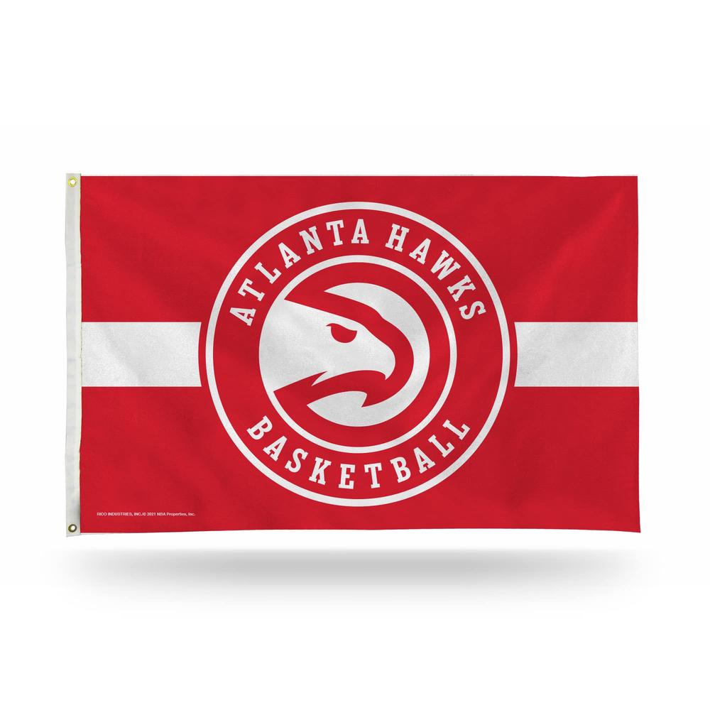 Rico NBA Rico Industries Atlanta Hawks ATL-Stripe 3' x 5' Banner Flag