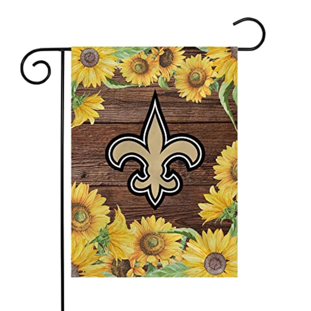 Rico Industries NFL Football New Orleans Saints Sunflower Spring Double Sided Garden Flag