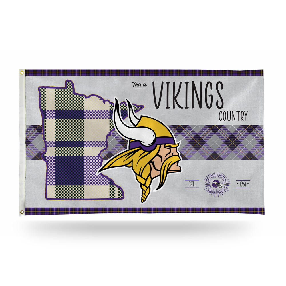 Rico NFL Rico Industries Minnesota Vikings This is Vikings Country 3' x 5' Banner Flag