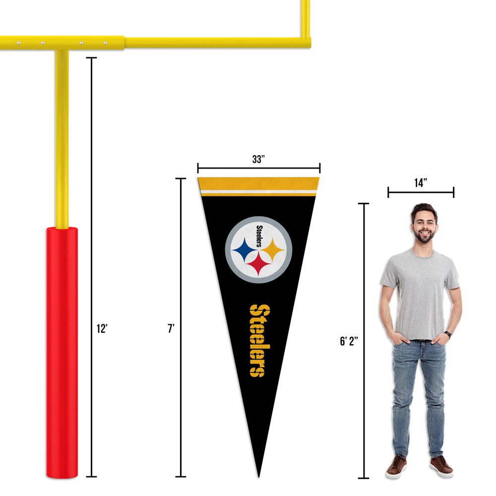 Rico Industries NFL Football Pittsburgh Steelers  Large 7ft Pennant