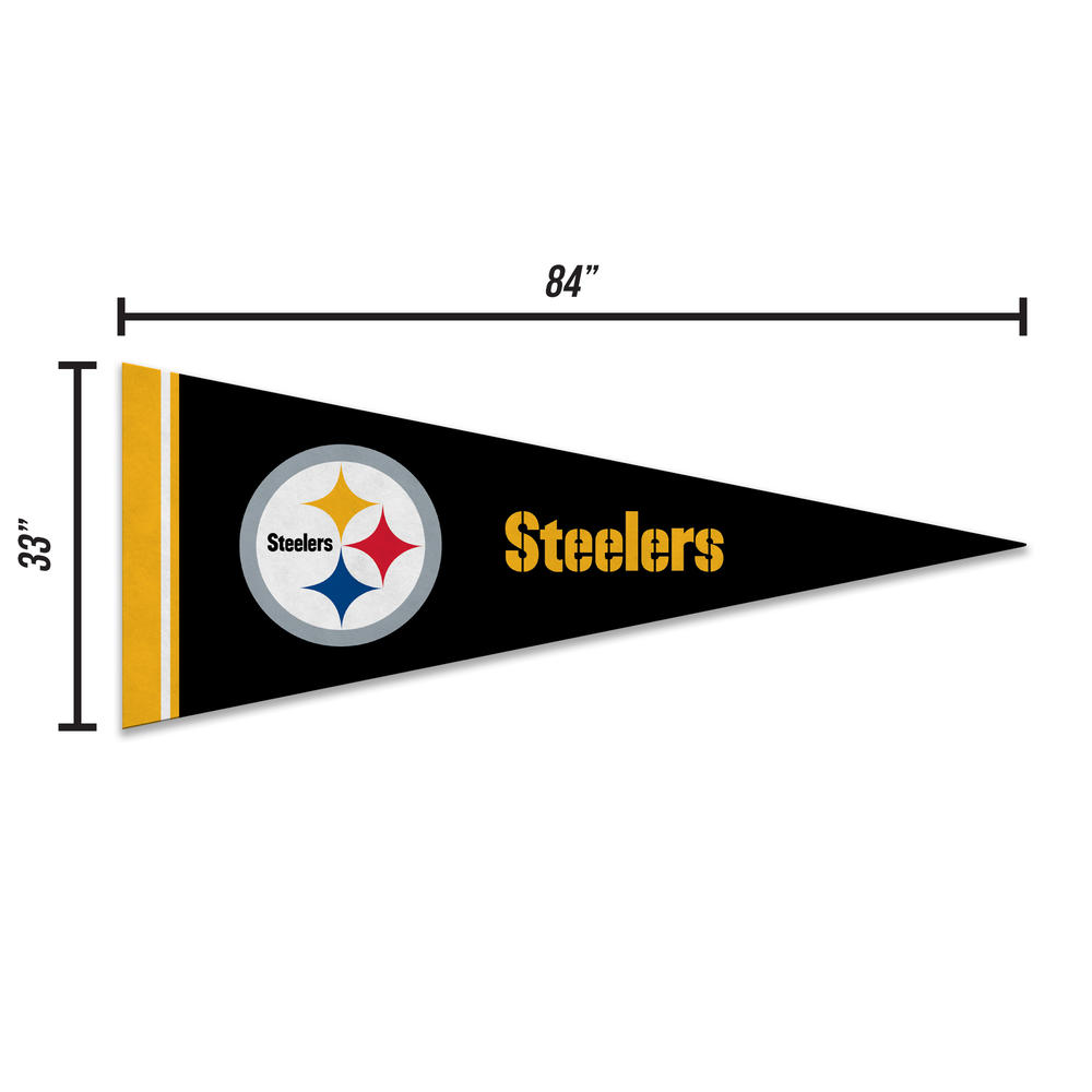 Rico Industries NFL Football Pittsburgh Steelers  Large 7ft Pennant