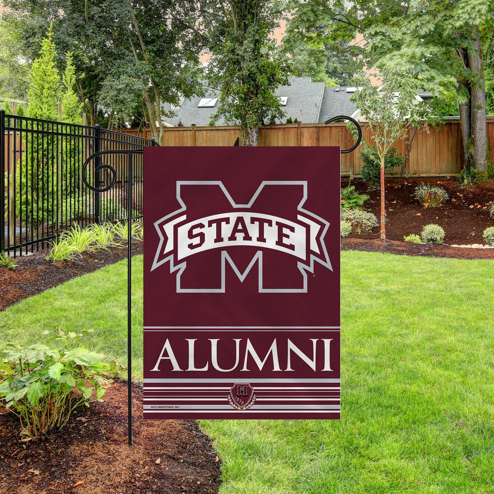 Rico Industries NCAA  Mississippi State Bulldogs Alumni Double Sided Garden Flag