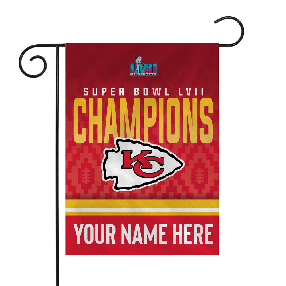 Rico Industries KC Chiefs Super Bowl LVII Champions Personalized Garden Flag