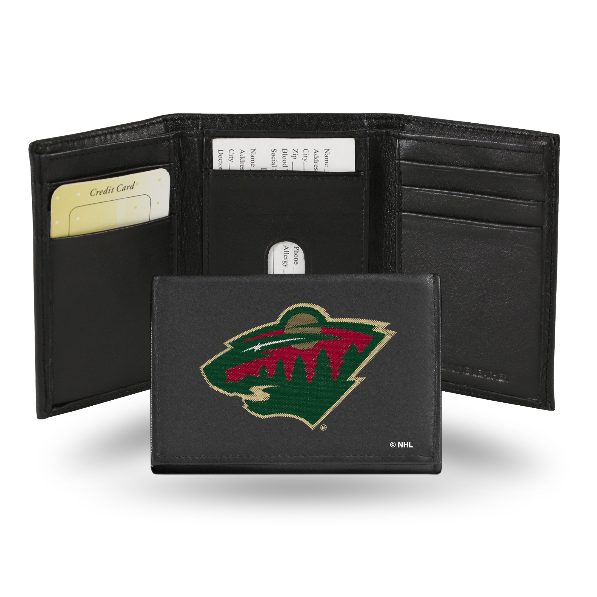 Rico NHL Rico Industries Minnesota Wild  Embroidered Tri-fold Wallet