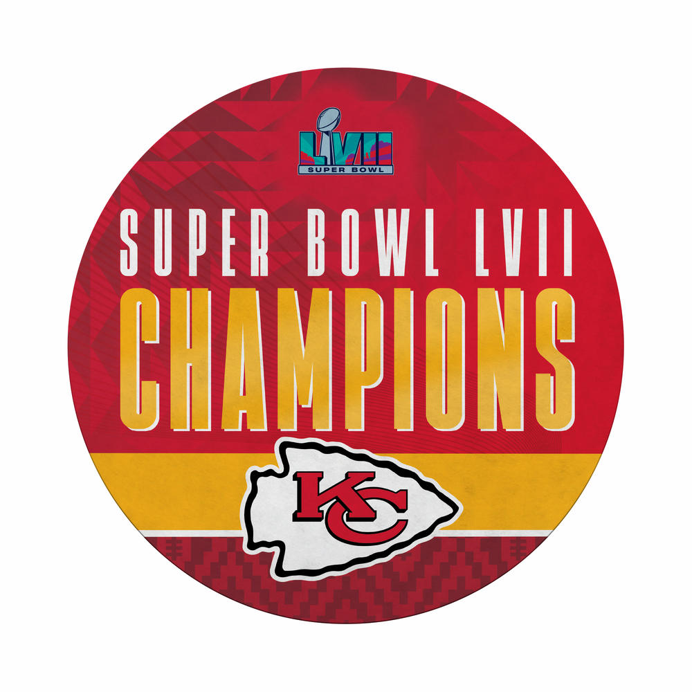 Rico NFL Football Kansas City Chiefs 2023 Super Bowl LVII Champions Shape Cut Pennant