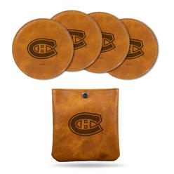 Rico Industries NHL Hockey Montreal Canadiens Brown Laser Engraved Coaster