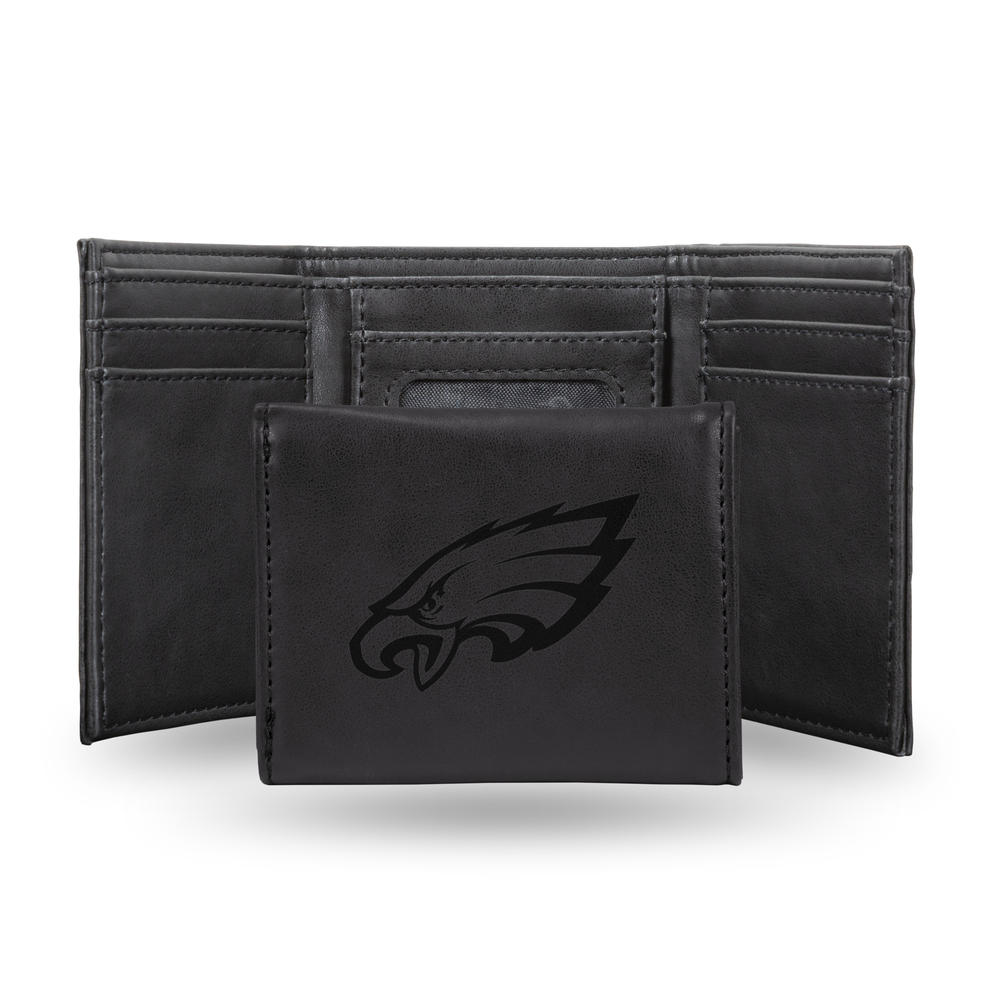Rico NFL Black Generic Watch and Team Logo Tri-Fold Wallet  Philadelphia Eagles