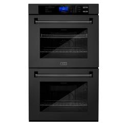 Zline Kitchen and Bath ZLINE 30 in. Professional Double Wall Oven in Black Stainless Steel AWD30BS