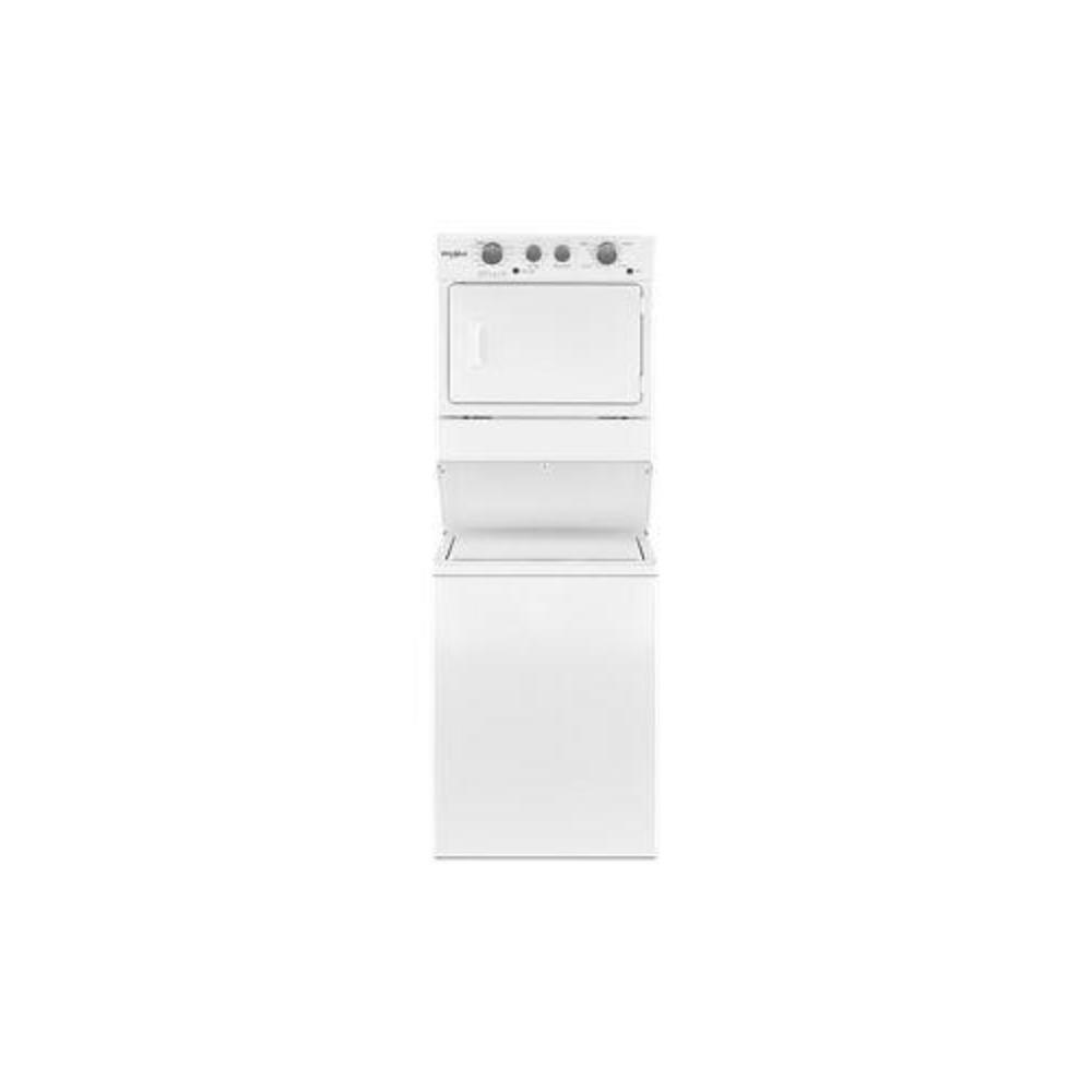 WHIRLPOOL WETLV27HW 3.5 cu.ft Long Vent Electric Stacked Laundry Center 9 Wash cycles and AutoDry