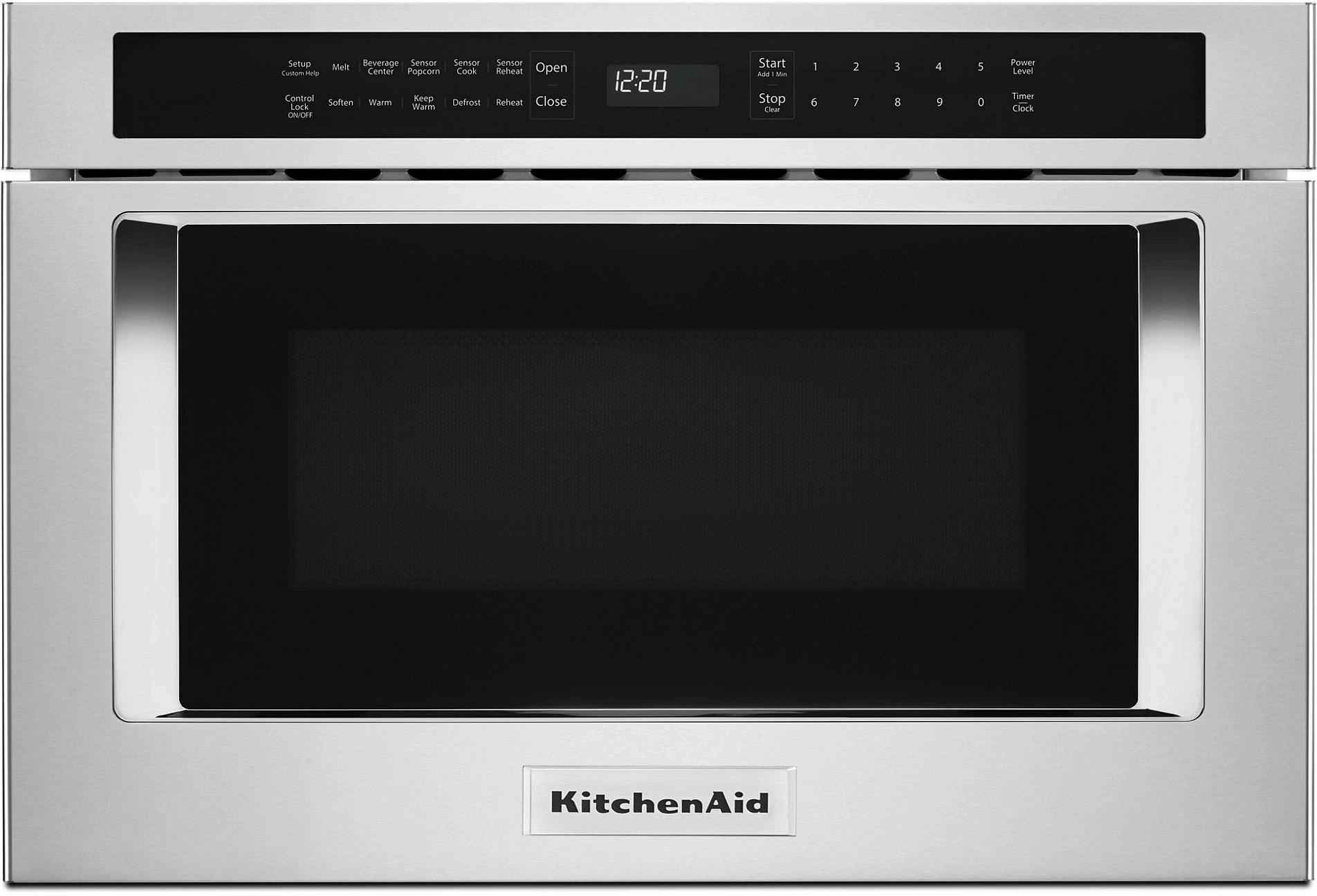 KitchenAid KMBD104GSS 24 Inch Undercounter Microwave Oven Drawer with Timed Defrost