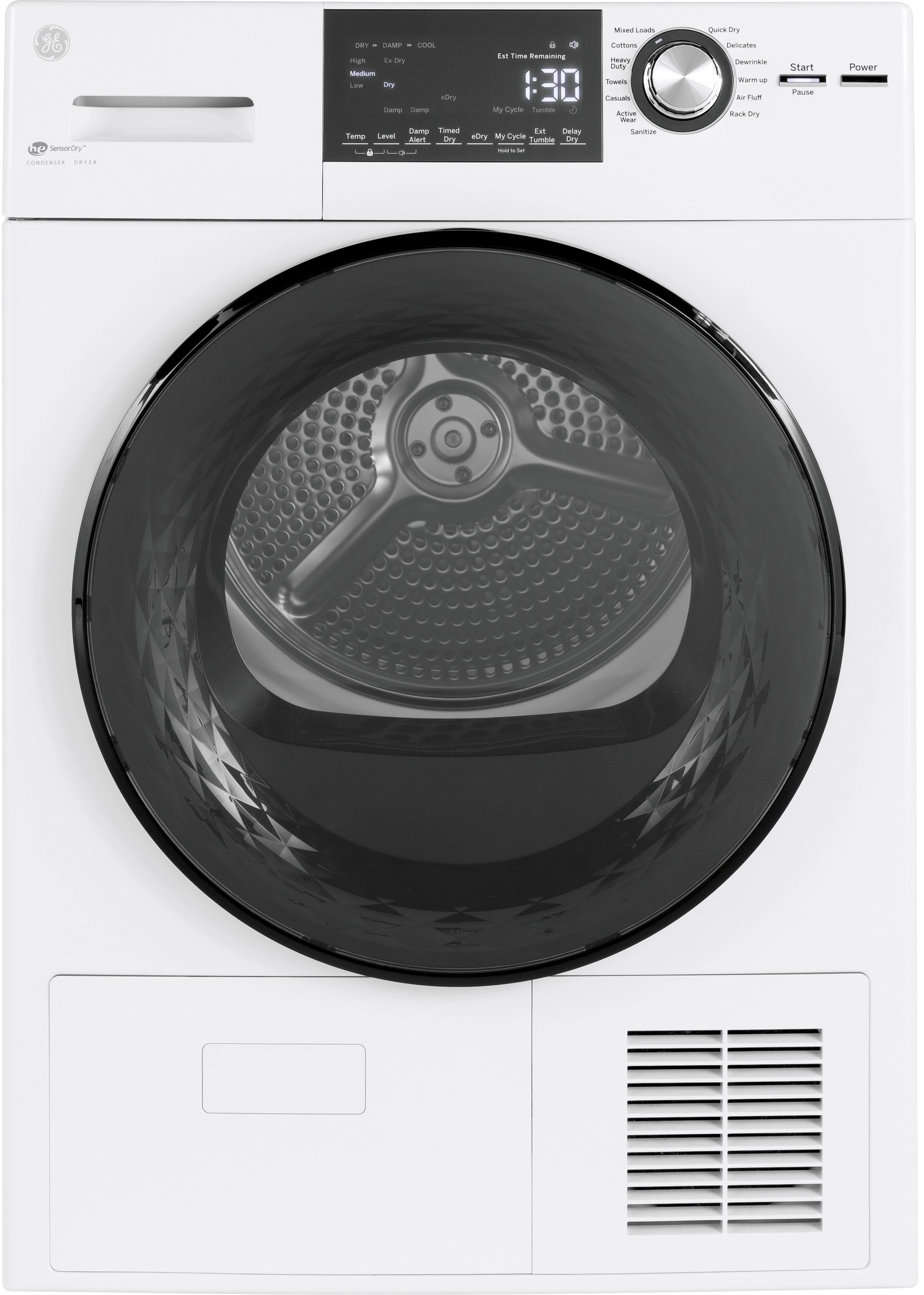 General Electric 24 Inch Electric Dryer with Damp Dry Signal