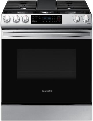 Samsung ADA 6 Cu. Ft. Fingerprint Resistant Stainless Steel Smart Slide-In Gas Range With Air Fry & Convection