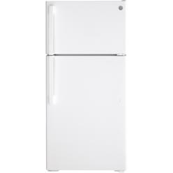 General Electric Top Freezer Refrigerator With Handle No Icemaker With Standard Energy 16 Cubic Feet Capacity Wire Shelves