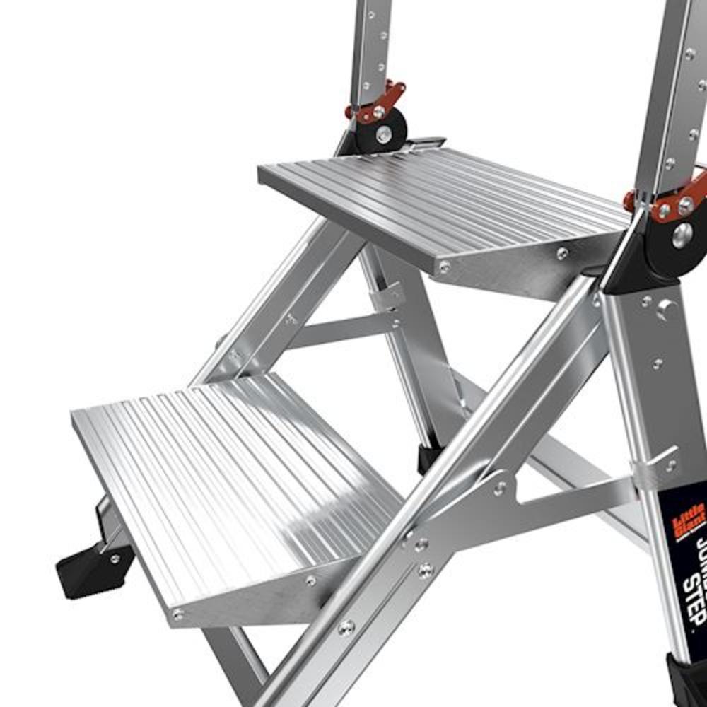 Little Giant Ladder Systems, LLC JUMBO STEP, 2-Step Model - ANSI Type IAA - 375 lb Rated, Aluminum Step Stool with Handrail