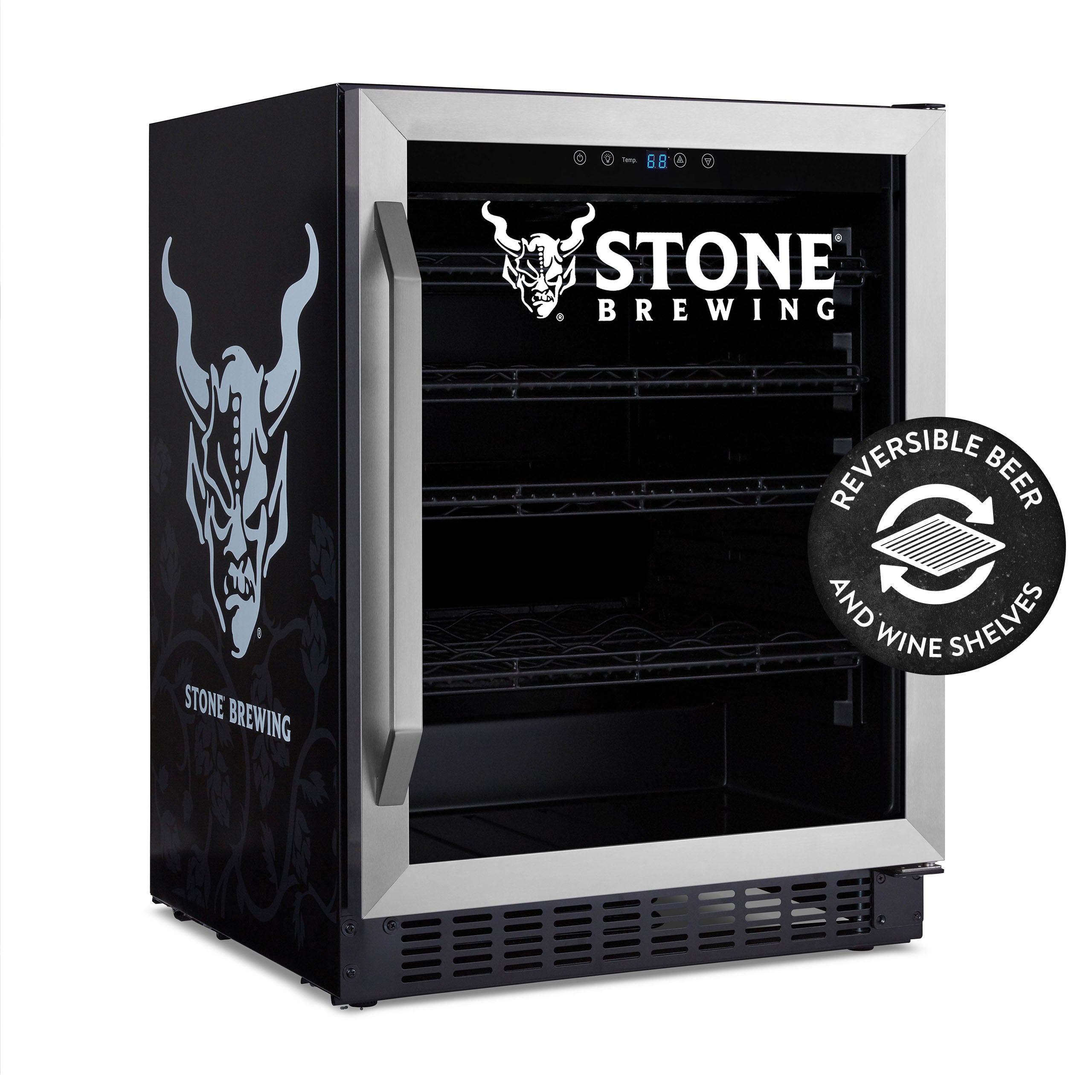 NewAir Stone® Brewing 180 Can FlipShelf™ 24" Built-In Beverage and Beer Refrigerator