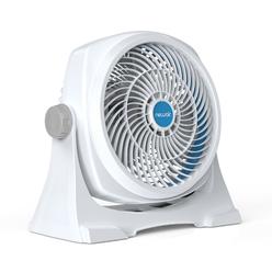 NewAir 12" Air Circulator Fan with RingForce™, Compact 2-in-1 Floor or Wall Mountable Fan in White with Three Fan Speeds