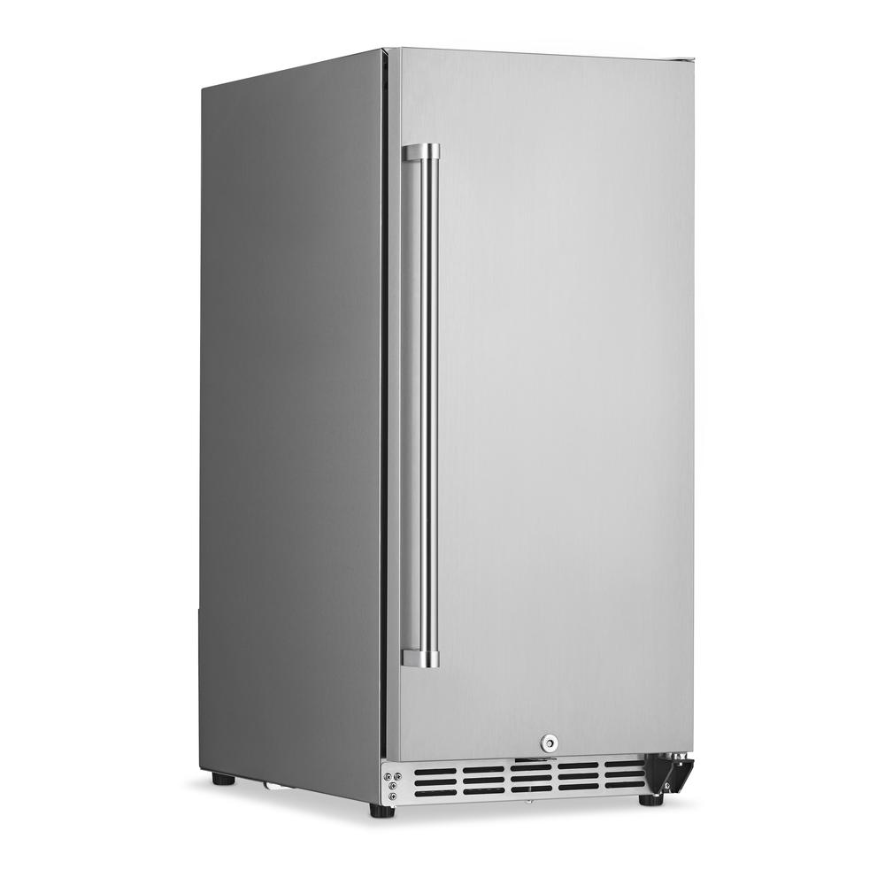 Newair 15" 3.2 Cu. Ft. Commercial Stainless Steel Built-in Beverage Refrigerator, Weatherproof and Outdoor Rated