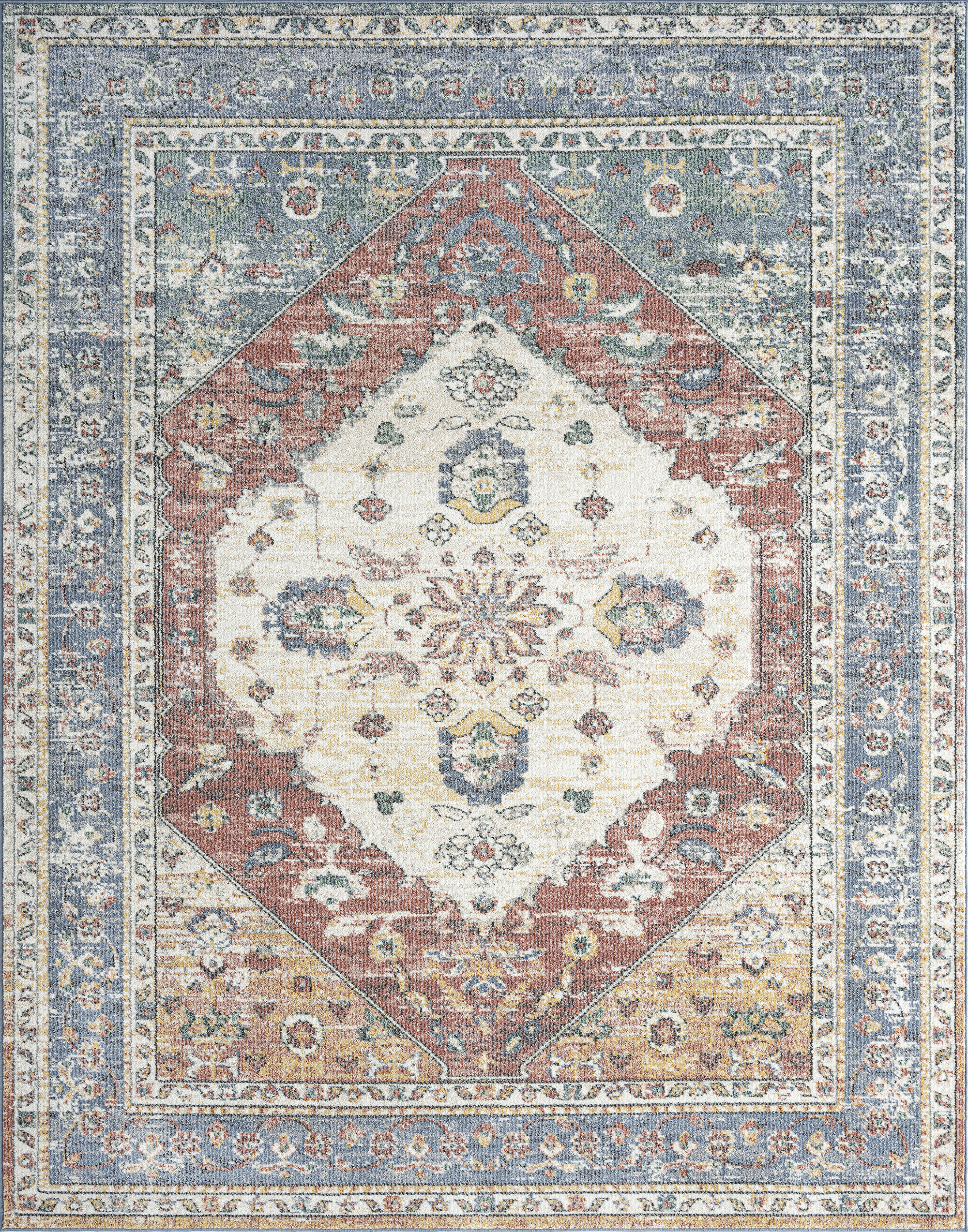 Tayse Rugs Alaysia Traditional Oriental Area Rug for Living Room, Bedroom, Dining Room, Entryway, Foyer, Kitchen