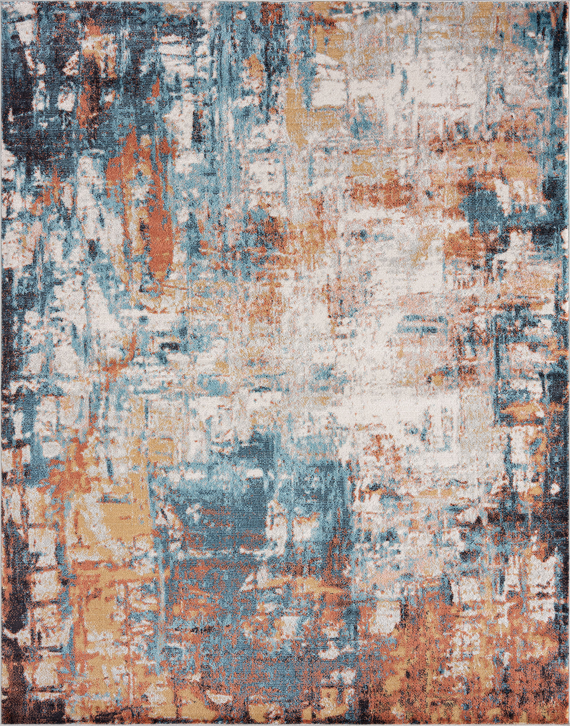 Tayse Rugs Jack Contemporary Abstract Multi-color Scatter Mat Rug