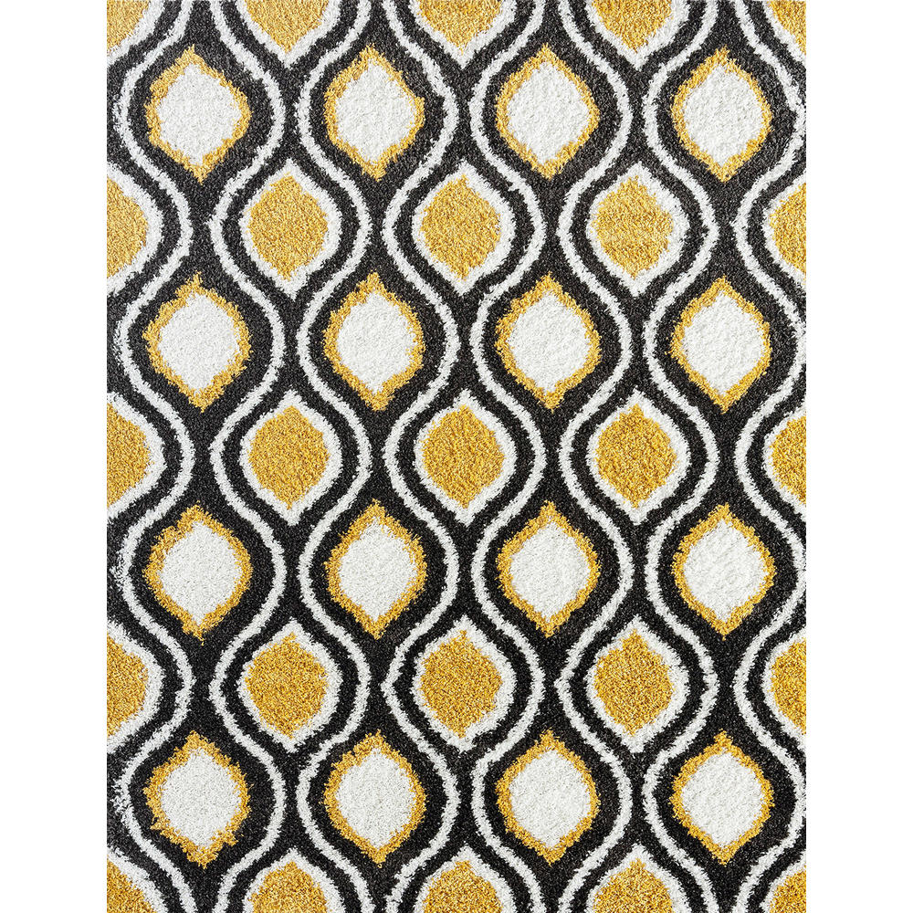 Tayse Rugs Speers Contemporary Geometric Gold Rectangle Area Rug