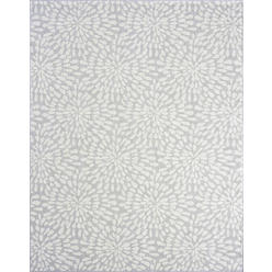 Tayse Rugs Edith Transitional Floral Gray Rectangle Area Rug