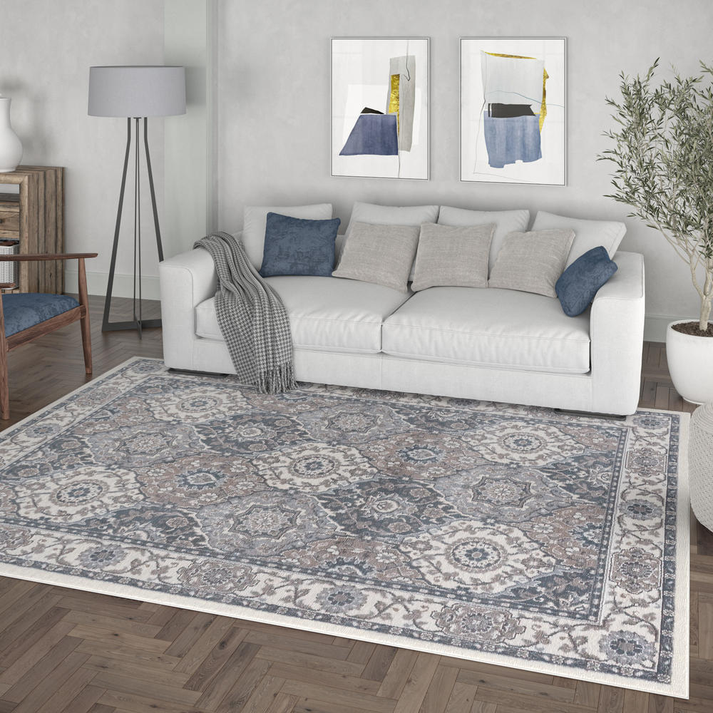 Tayse Rugs Newcomb Traditional Oriental Cream Runner Rug