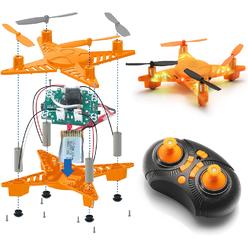 SainSmart Jr. Mini Drone Kit STEM Remote Control Quadcopter, RC Helicopter, Altitude Hold, DIY Headless Mode for Kids Adults