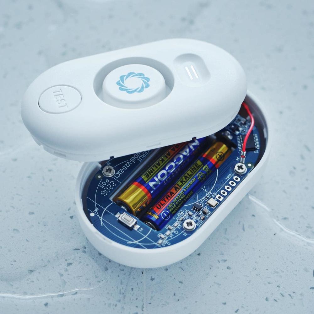 Airthereal Water Leak Detectors 2-Pack, 120dB Adjustable Audio Alarm Sensor, Sensitive Leak and Drip Alert, for Kitchen Bathroom