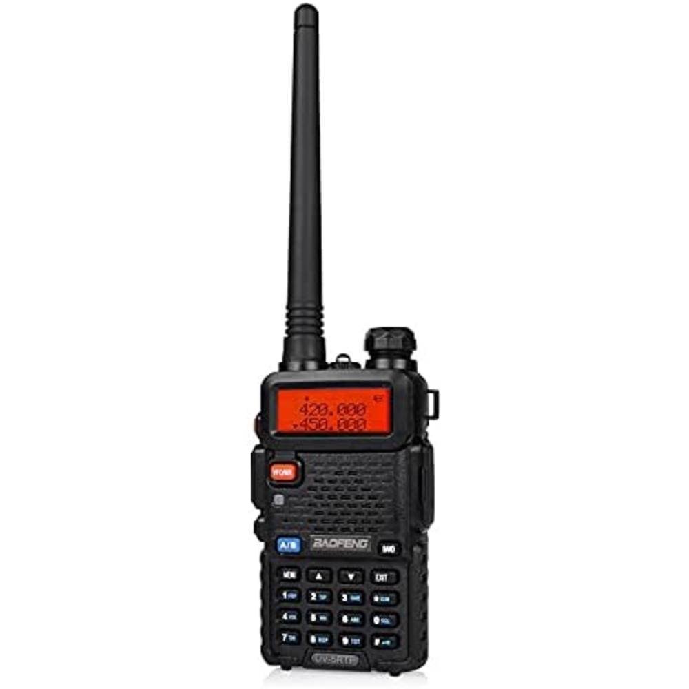 BAOFENG UV-5RTP 8 Watts Dual Band Two Way Radio, High Power Ham Radio Handheld with Earpiece, Black