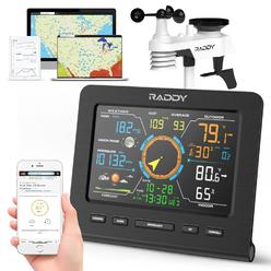 Raddy WF-100C Lite Weather Station Wireless with Temperature, Barometric, Humidity, Wind Gauge, Rain Gauge, Forecast, Moon Phase