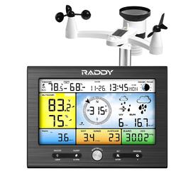 Raddy WF-100SE 13-in-1 Wireless Outdoor Weather Station, with Wi-Fi, Rain&Wind Gauge, UV Index, Barometric, Weather Forecast