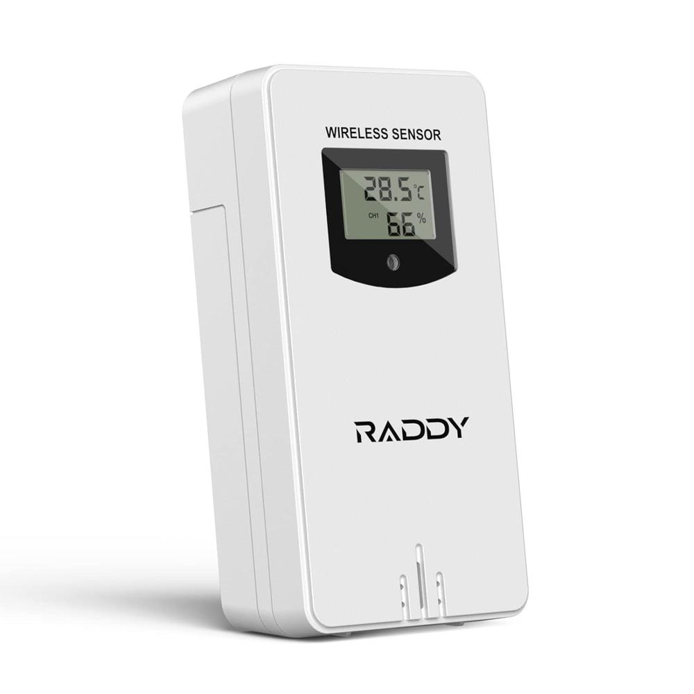 Raddy R3 Indoor Outdoor Wireless Remote Sensor, for WF-55C PRO DT6 WM6 Home Weather Station